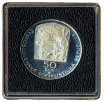 Stříbrná mince 50 Kčs 100. výročí narození Janka Jesenského 1974 Proof - Obrázek 2