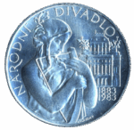 Pamětní stříbrná mince 500 Kčs 100. výročí otevření Národního divadla 1983 b.k.