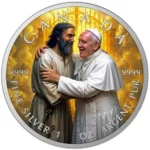 Sběratelská investiční mince 5 Dollars Víra Papež František 2025 Kolorováno