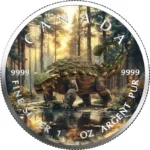 Sběratelská investiční mince 5 Dollars Dinosauři  Ankylosaurus 2025 Kolorováno