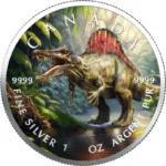 Sběratelská investiční mince 5 Dollars Dinosauři  Spinosaurus 2025 Kolorováno
