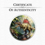 Sběratelská investiční mince 5 Dollars Dinosauři  Spinosaurus 2025 Kolorováno - Obrázek 3