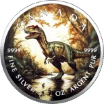 Sběratelská investiční mince 5 Dollars Dinosauři  Allosaurus 2025 Kolorováno
