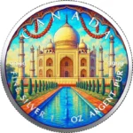 Sběratelská investiční mince 5 Dollars Kultura Indie Tádž (Taj) Mahal 2025 Kolorováno