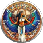 Sběratelská investiční mince 5 Dollars Starověký Egypt Isis 2025 Kolorováno