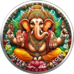 Sběratelská investiční mince 5 Dollars Kultura Indie Ganéša 2025 Kolorováno