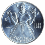 Stříbrná mince 500 Kčs 125. výročí založení Matice Slovenské 1988 b.k.