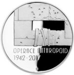 Stříbrná mince 200 Kč – 75. výročí operace Anthropoid 2017 Proof - Obrázek 2