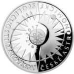 Stříbrná mince 200 Kč – 100. výročí založení České astronomické společnosti 2017 Proof