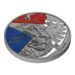 Sběratelská investiční mince 2 NZD Český lev 2024 černá platina, diamond effect 1 Oz Ag - Obrázek 3