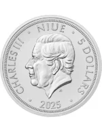 Sběratelská investiční mince 5 NZD Český lev 2 Oz Ag 2025 - Obrázek 2