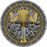 Sběratelská investiční mince 10 Mark Artefacts Mjölnir 2 oz Ag 2025 Ultra High Relief, číslováno