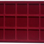 Semišové mincovní plato pro 15 ks mincí 55 mm x 55 mm (vhodné pro pamětní Ag PSM 1000 Kč mince)