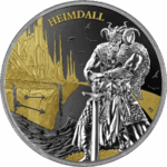 Sběratelská investiční mince 2 x 5 Mark Ragnarök: Loki & Heimdall Geminus 2 x 1 oz Ag 2025, zlaceno, ruthenium, číslováno - Obrázek 2