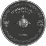 Sběratelská investiční mince 2 x 5 Mark Ragnarök: Loki & Heimdall Geminus 2 x 1 oz Ag 2025, zlaceno, ruthenium, číslováno - Obrázek 5