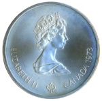 Sběratelská investiční mince  10 Dollars LOH Montreal 1976 - mapa Kanady b.k. - Obrázek 2