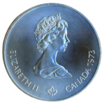 Sběratelská investiční mince 5 Dollars LOH Montreal 1976 - závod plachetnic b.k. - Obrázek 2