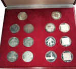 Sběratelská investiční sada stříbrných mincí 100 Schilling ZOH Innsbruck 1976 - 7 x Proof + 7 x bk - Obrázek 2