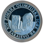 Sběratelská investiční sada stříbrných mincí 5 x 100, 250 a 500 Dinárů ZOH Sarajevo 1984 Proof - Obrázek 13