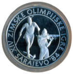 Sběratelská investiční sada stříbrných mincí 5 x 100, 250 a 500 Dinárů ZOH Sarajevo 1984 Proof - Obrázek 19