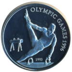 Sběratelská investiční mince 10 Tala LOH Atlanta 1996 - gymnastika Proof