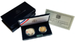 Sada dvou sběratelských investičních mincí MS ve fotbale USA 1994 - Proof - vzácná