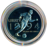 Sada dvou sběratelských investičních mincí MS ve fotbale USA 1994 - Proof - vzácná - Obrázek 7