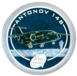 Luxusní sada - 5 x sběratelská investiční mince 1 Dollar Antonov 24K zlaceno 1 oz Ag 2008 Proof - Obrázek 5