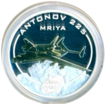 Luxusní sada - 5 x sběratelská investiční mince 1 Dollar Antonov 24K zlaceno 1 oz Ag 2008 Proof - Obrázek 6
