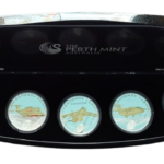 Luxusní sada - 5 x sběratelská investiční mince 1 Dollar Antonov 24K zlaceno 1 oz Ag 2008 Proof