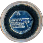 Sběratelská investiční mince 50 Pence LOH Londýn 2012 - kanoistika Proof