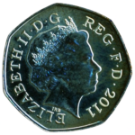 Sběratelská investiční mince 50 Pence LOH Londýn 2012 - kanoistika Proof - Obrázek 3