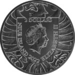 Sběratelská investiční mince 2 NZD Český lev černá platina Au 1 Oz Ag 2022 - Obrázek 2