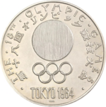 Stříbrná medaile LOH Tokyo 1964 - oficiální medaile olympijských her v Tokiu
