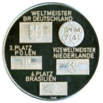 Sběratelská investiční medaile MS ve fotbale Německo 1974, Proof