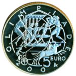 Sběratelské investiční mince - set 5+10 Euro LOH Athény 2004 - Proof - Obrázek 2