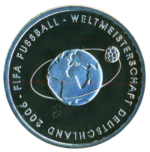 Sběratelská investiční mince 10 Euro MS ve fotbale Německo 2006, Proof