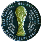 Sběratelská investiční medaile MS ve fotbale Německo 2006 Proof zlacená