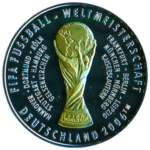 Sběratelská investiční medaile MS ve fotbale Německo 2006 Proof zlacená