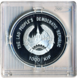 Sběratelská investiční mince 1000 Kip LOH Londýn 2012 - od Pekingu k Londýnu Proof - Obrázek 2