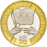 Sběratelská investiční mince 2 Pounds LOH Londýn 2012 - od Pekingu k Londýnu Proof, zlaceno