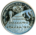 Sběratelská investiční medaile MS ve fotbale Itálie 1990 Proof - Obrázek 2