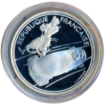 Sběratelská investiční mince 100 Francs ZOH Albertville 1992 - boby Proof