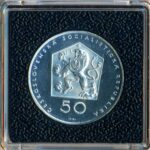 Stříbrná mince 50 Kčs 50. výročí založení KSČ 1971 Proof - Obrázek 2