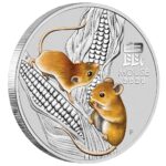 Sběratelská investiční mince Lunar Series III 1 Dollar Rok krysy 1 oz Ag 2020 - kolorovaný