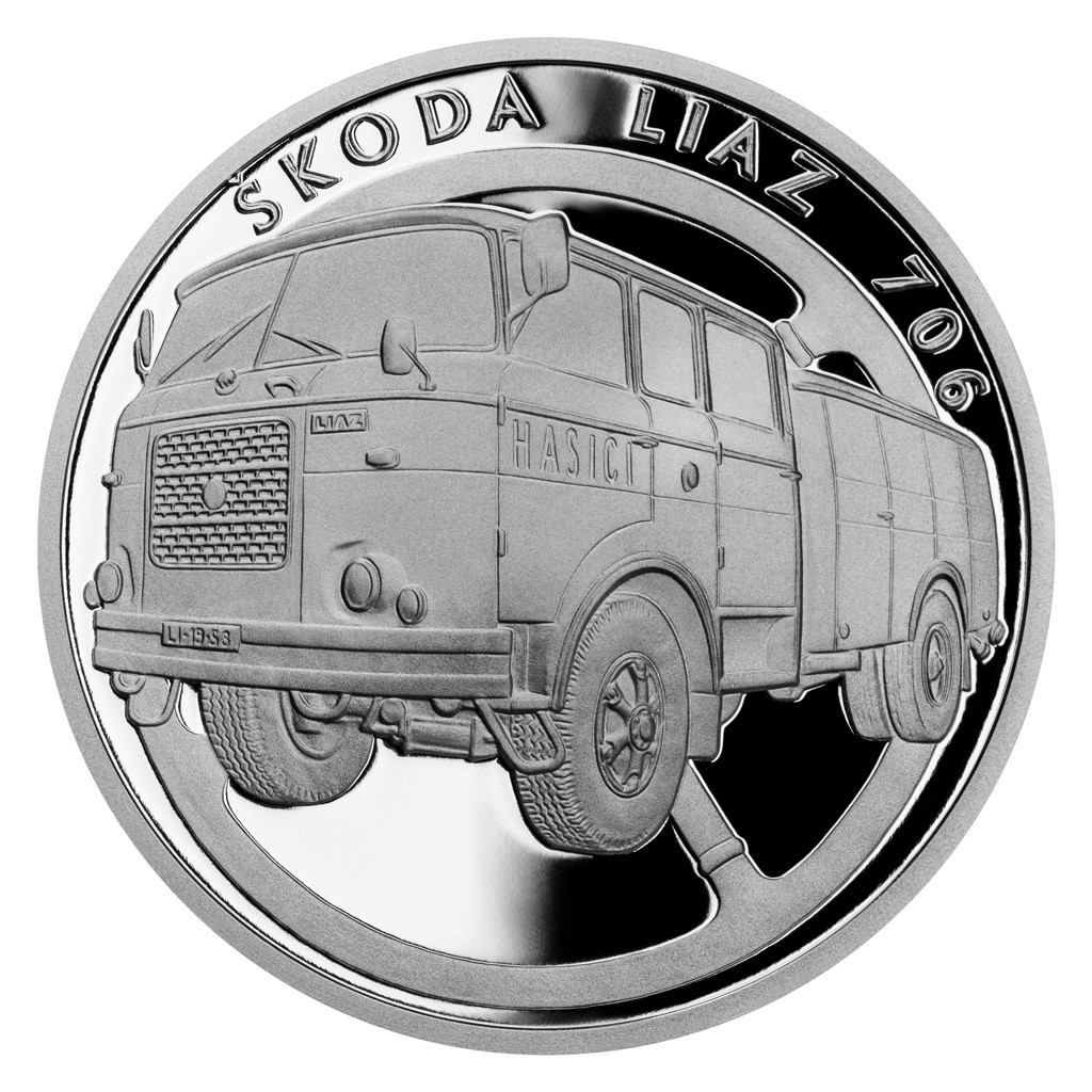 2023-na-kolech-liaz706-3 Sběratelská investiční mince Na kolech - Nákladní automobil Škoda LIAZ 706 - 2023 Proof - Obrázek 1