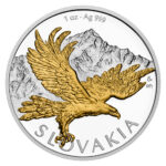 Sběratelská investiční mince 2 NZD Orel 2026 1 Oz Ag selektivně zlacený, Proof, číslovaný