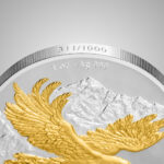 Sběratelská investiční mince 2 NZD Orel 2026 1 Oz Ag selektivně zlacený, Proof, číslovaný - Obrázek 5