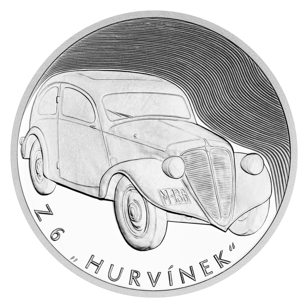 2024-hurvínekZ6-1 Sběratelská investiční mince Na kolech - Motorové vozidlo Z 6 "Hurvínek" - 2024 Proof - Obrázek 1