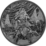 Sběratelská investiční mince 5 Mark Ragnarök: Thor 1 oz Ag 2026